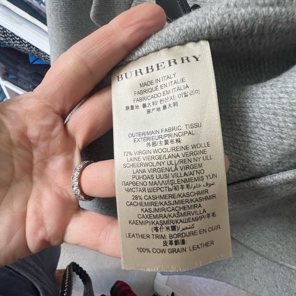 EUC authentic Burberry Brit oversized virgin wool cashmere duffle coat - Picture 10 of 11